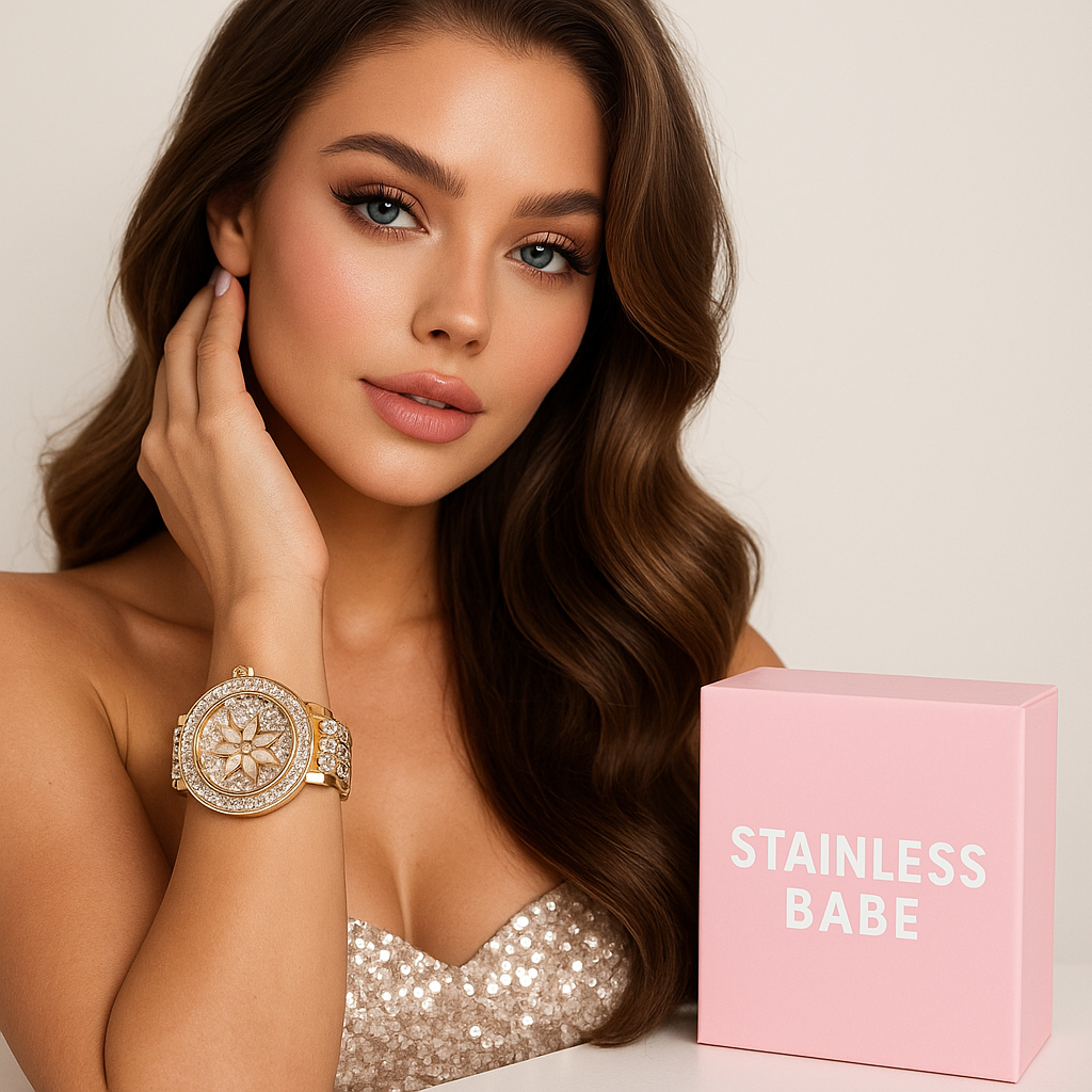 Stainless Babe™ Golden Hour Roman Watch