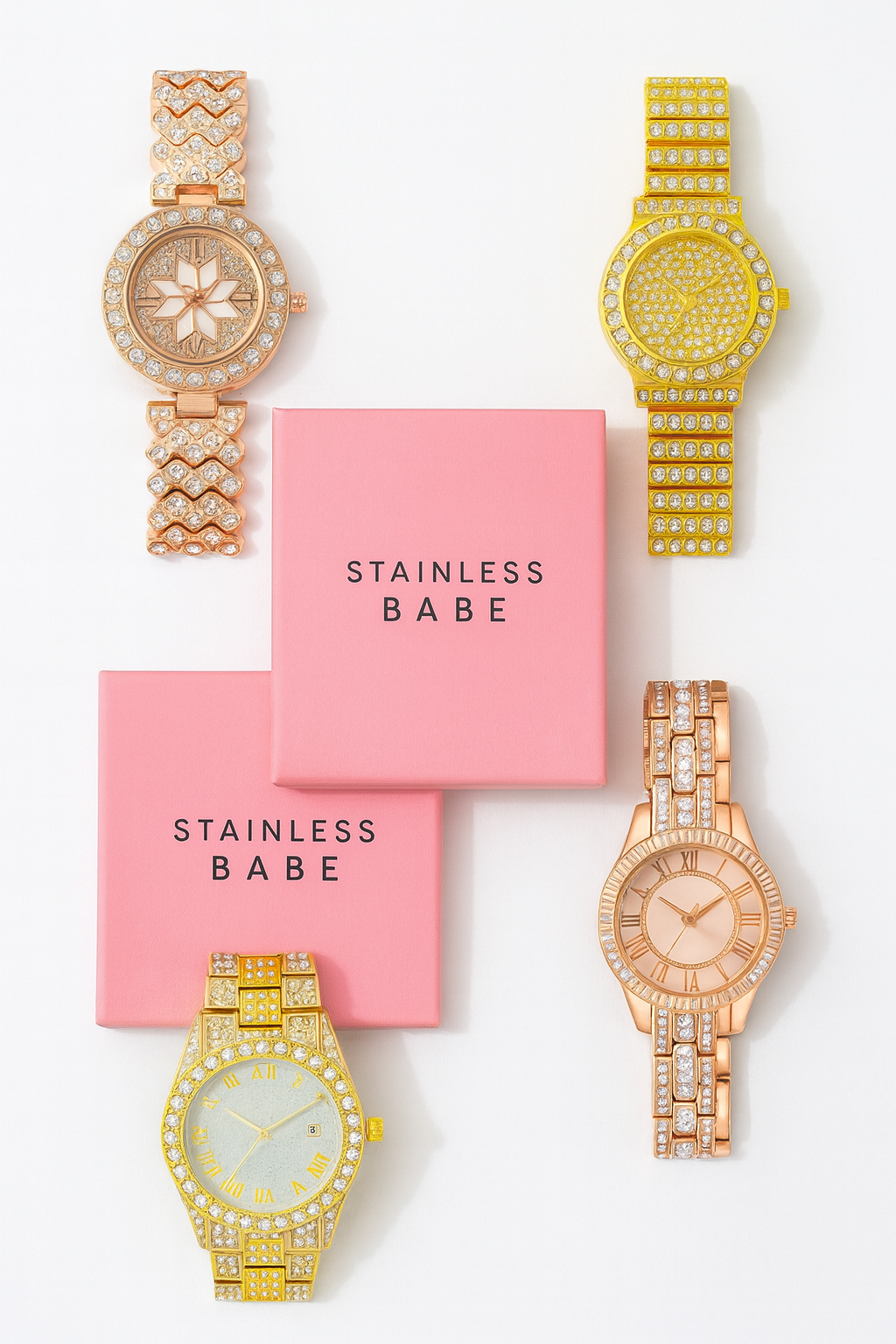 Stainless Babe™ Golden Hour Roman Watch