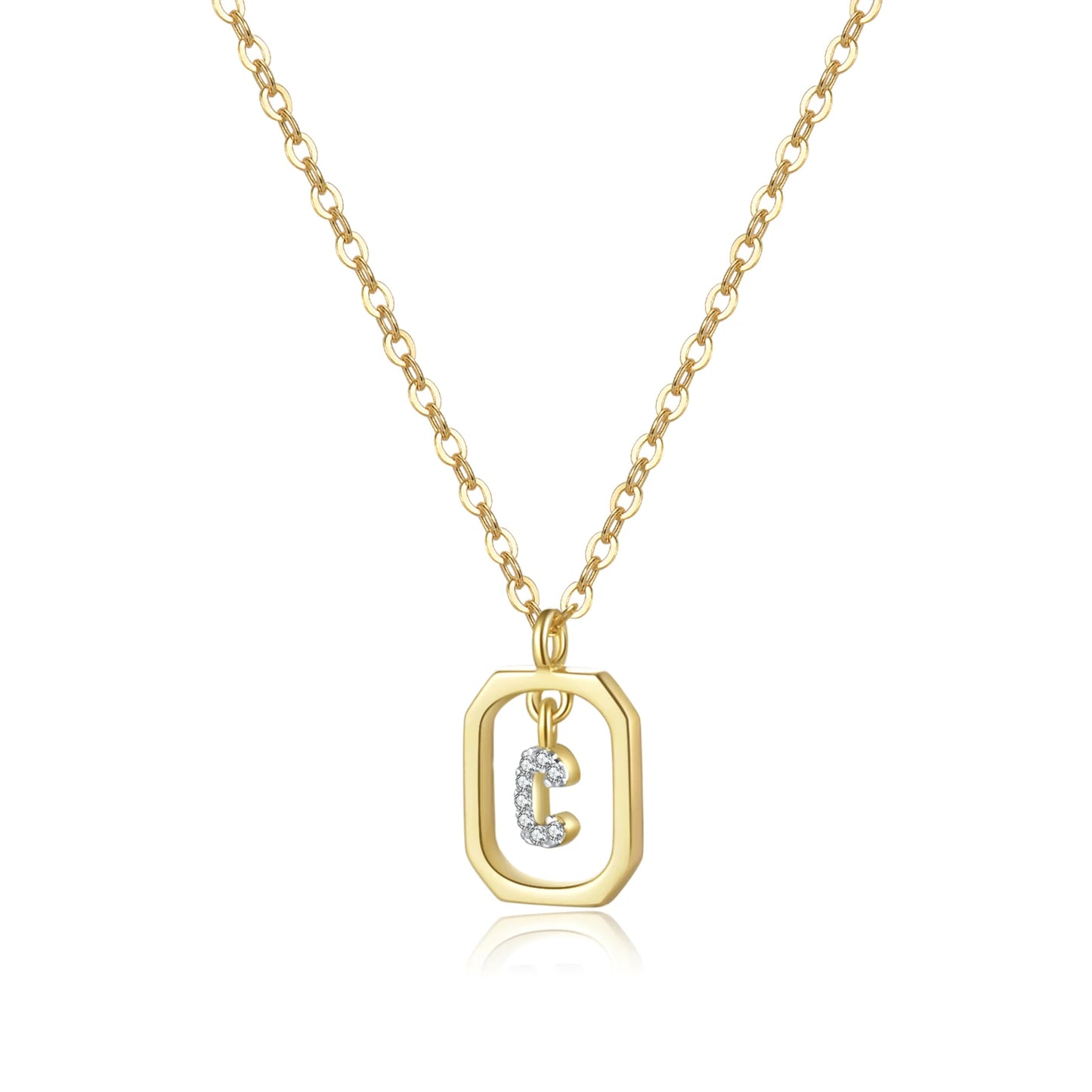 (C) That Girl Initial Pendant Necklace