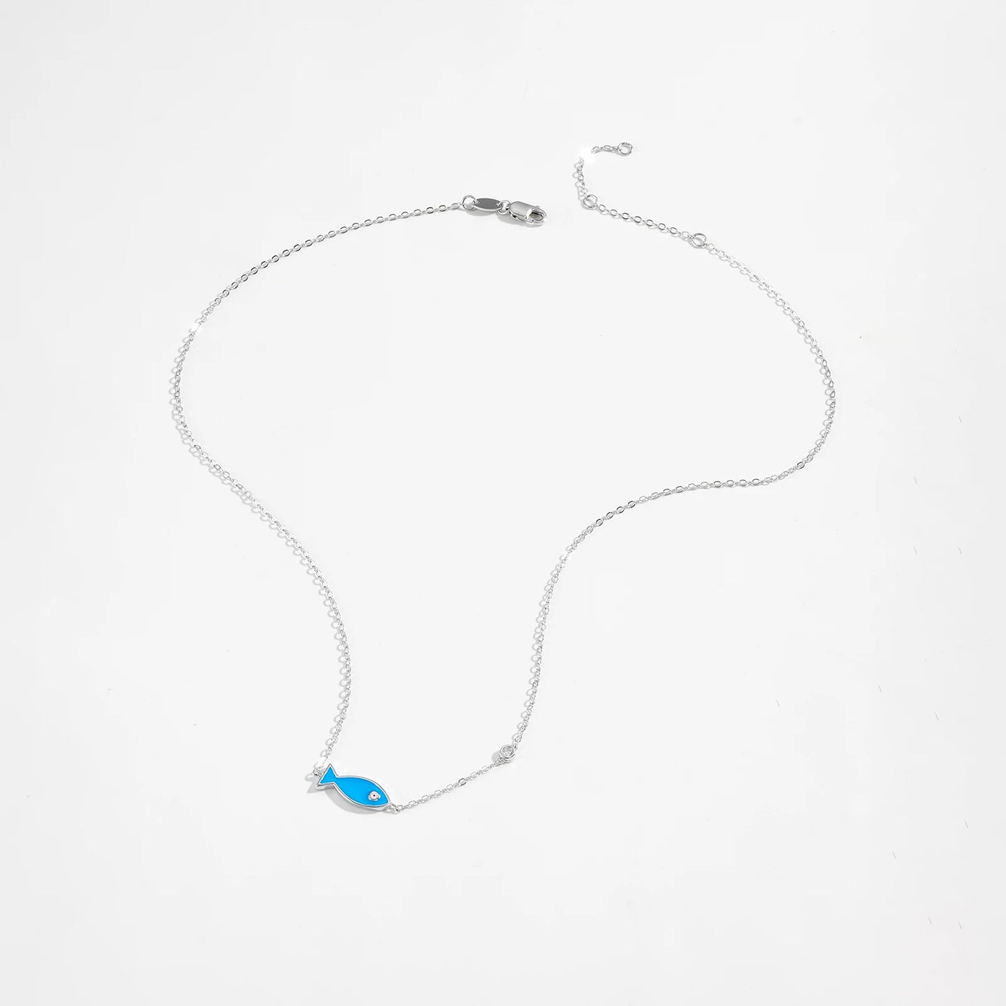 Ocean Charm Mini Evil Eye Fish Necklace