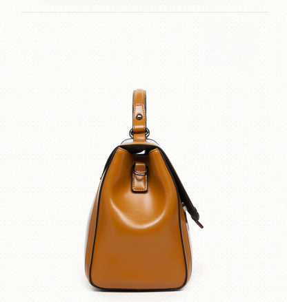 The Belgravia Heritage Satchel – Genuine Leather in Earthy Camel