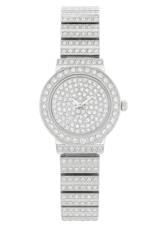 Stainless Babe™ Luxe Crystal Pave Watch