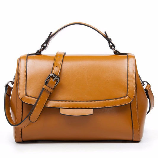 The Belgravia Heritage Satchel – Genuine Leather in Earthy Camel