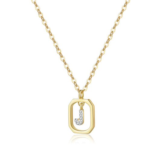 (J) That Girl Initial Pendant Necklace
