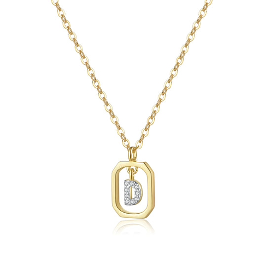 (D) That Girl Initial Pendant Necklace