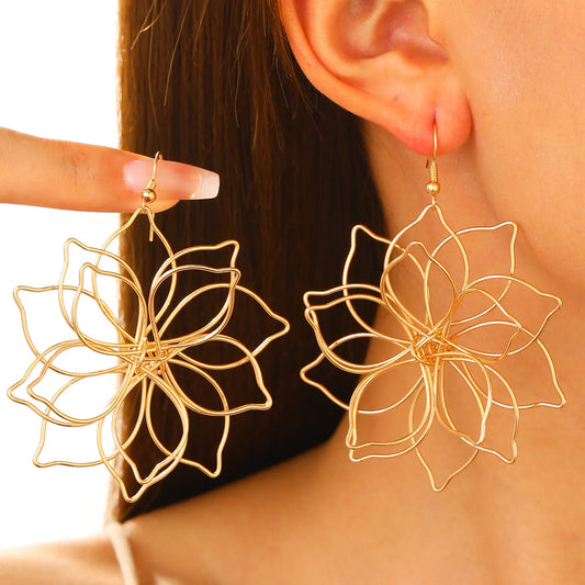 Lotus Filigree Hoops