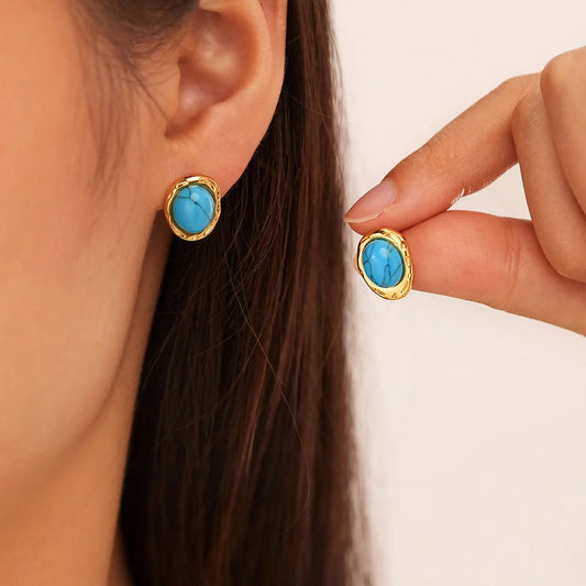 Santorini Turquoise Studs