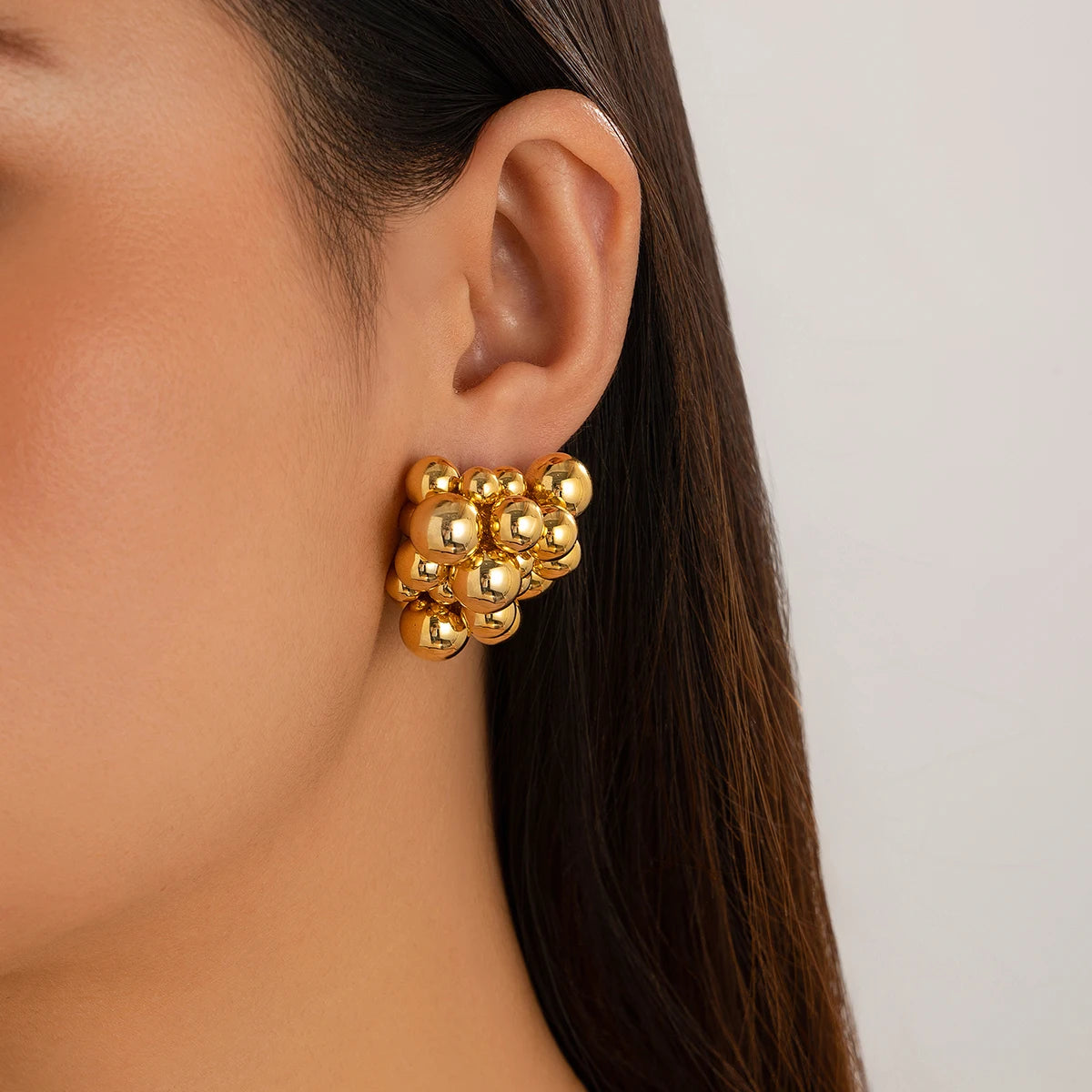 Golden Cluster Studs