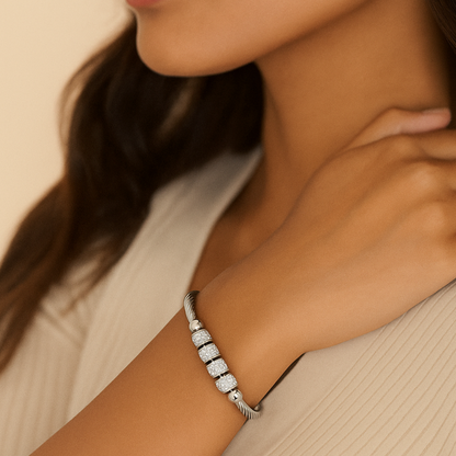 The Valencia Diamond-Edge Bangle